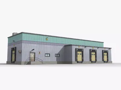 Factory x20 Low-poly 3D model