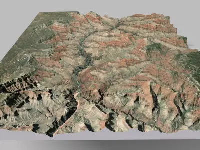 Mountain landscape Grand Canyon Arizona USA 3D model