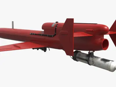 High-Speed Jet Drone with Targeting Fins Red 