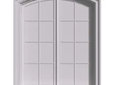 Arched Aluminium Window  3D model