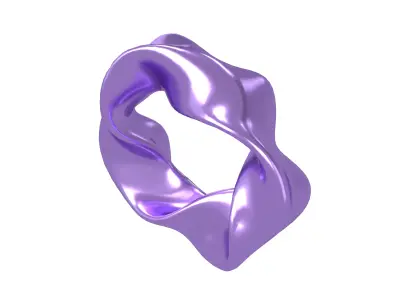 Abstract Ring Shape V1 004 Low-poly 3D model