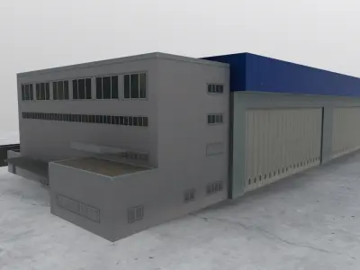 LBSF Hangar 6 Low-poly 3D model