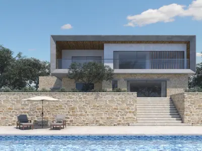 Exterior House Scene 3D model