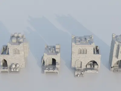 Desert Baazar District  Tabletop Terrain 28 mm 3D print model