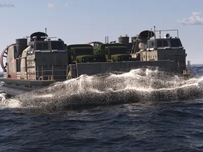 LCAC and US Army Trucks 
