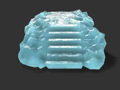 Stairs stone staircase 11 Low-poly 3D model