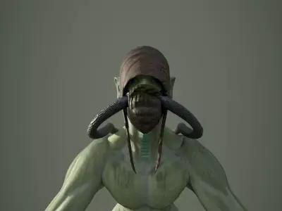 Swamp Inhabitant Low-poly 3D model