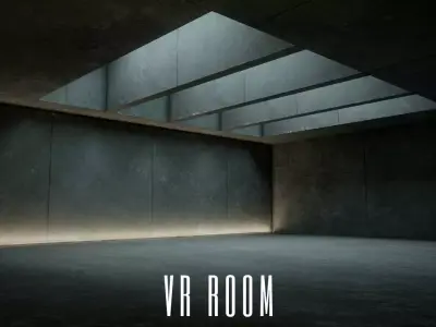 VR Art Gallery Low-poly 3D model