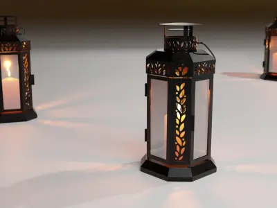Enrum metal candle lamp 3D model
