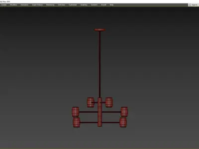 COPENHAGEN CHANDELIER Low-poly 3D model