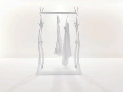 Hanger Coat Branch Display Stands 3D model 3D model