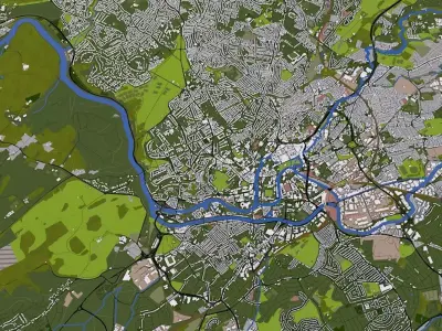 Bristol City of UK Low-poly 3D model