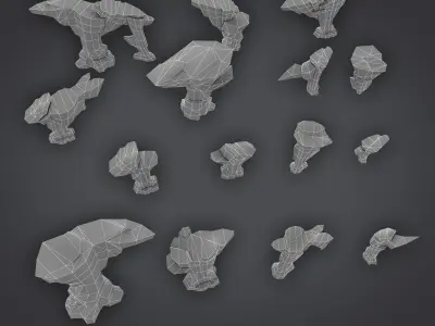 Rock Formation Pack 1 Low-poly 3D model