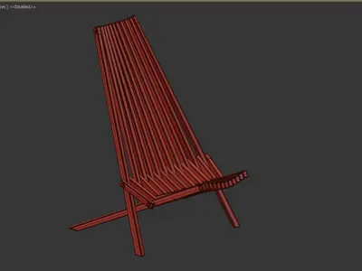 All Things Cedar CS23 Stick Chair 3D model