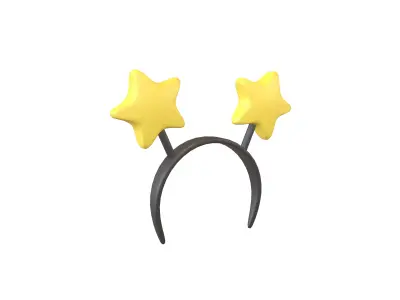 Star Headband v1 010 Low-poly 3D model
