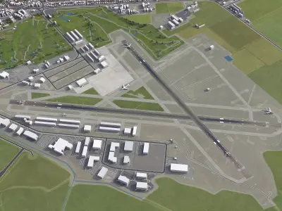 Salinas - Airport - SNS Low-poly 3D model