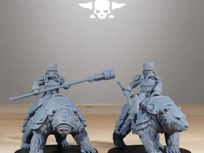 GrimGuard Bear Riders 3D print model