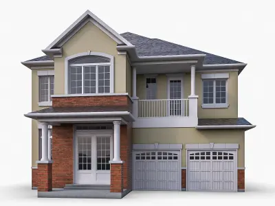 Private Houses Collection Low-poly 3D model