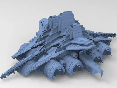 Star Freighter parts 3D model