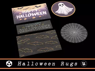 Halloween Rugs Low-poly 3D model