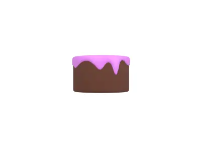 Chocolate Cake v1 009 Low-poly 3D model