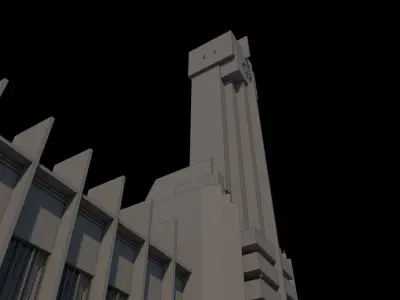 Francisco Salamone Public Building Low-poly 3D model