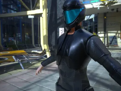 Low poly gaming character 3D model