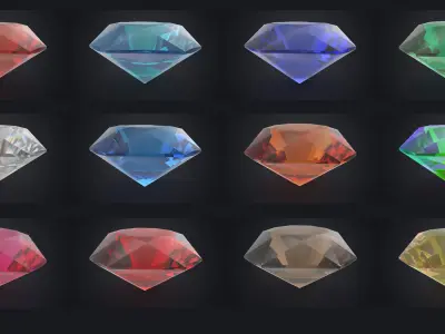  Asscher Cut Gemstones Collection Bundle 