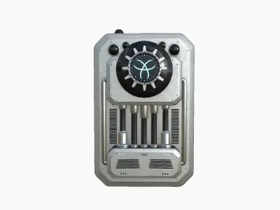 SciFi Backpack I05 Steel Bright - Fashion Character Design Low-poly 3D model