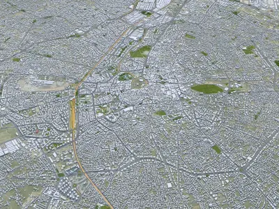Konya Turkey 30km Low-poly 3D model