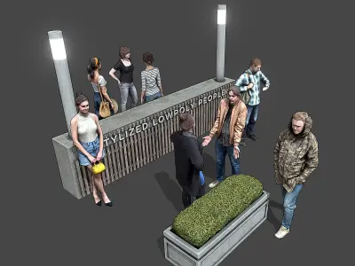 Stylized Lowpoly People Casual Pack Volume 4 Low-poly 3D model