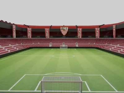 Sevilla Football Stadium Low-poly 3D model