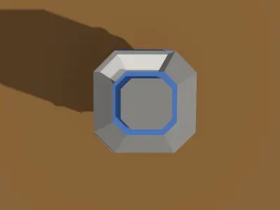 Low Poly Scifi Silo Low-poly 3D model