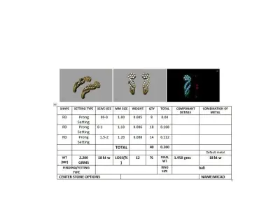 Daimond Earrings 3DM STL OBJ FBX Render Details 3D print model get