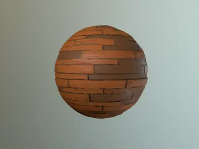 4K Stylized Wood Planks texture Free 3D model