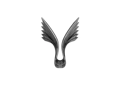 Abstract wings Sculpture 3D model