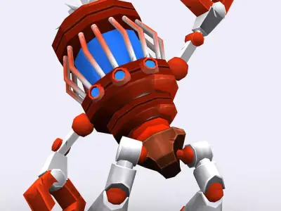3DRT - Chibii-robot-13 Low-poly 3D model