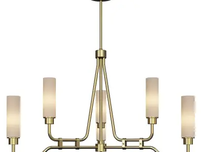 WINFIELD 6 LIGHT LARGE CHANDELIER Low-poly 3D model