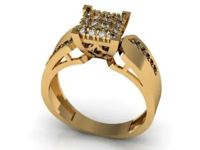 wedding ring 3D print model 50