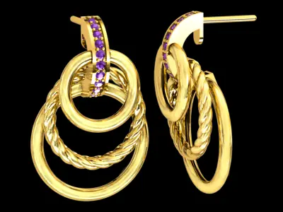 Luxe Orbit Earrings  3D print model