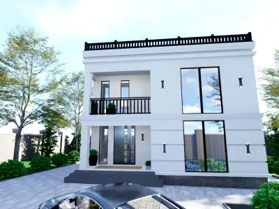 Classic House 3D model 5
