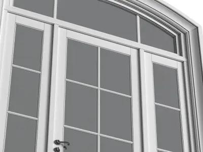 French Arch Interior doors in classic style 3D model