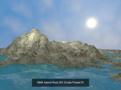 NMA Island Rock 001 Erode 3D Model Pack