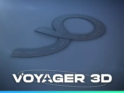 Ribbon Cable 140cm Black Low-poly 3D model