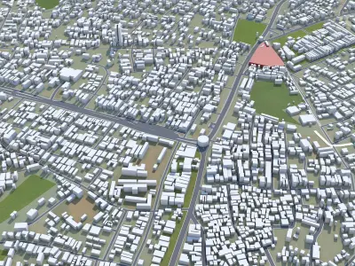 Ikorodu Nigeria 30km Low-poly 3D model