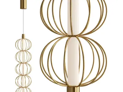 gold pendant lamp 3D model