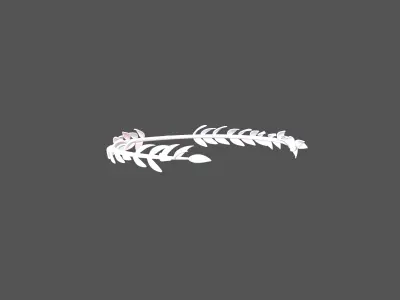 Laurel Wreath Head v1 012 Low-poly 3D model
