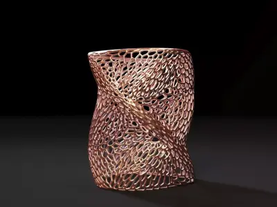 Vase heart Voronoi 3D print model