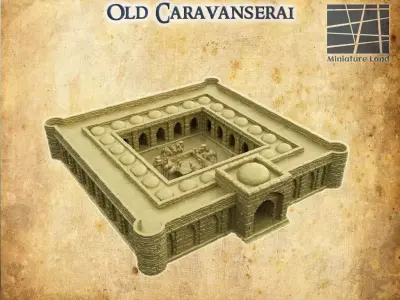 Desert Caravanserai Tabletop Terrain 28 mm 3D print model