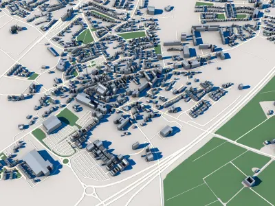 Kildare City Ireland 3D model